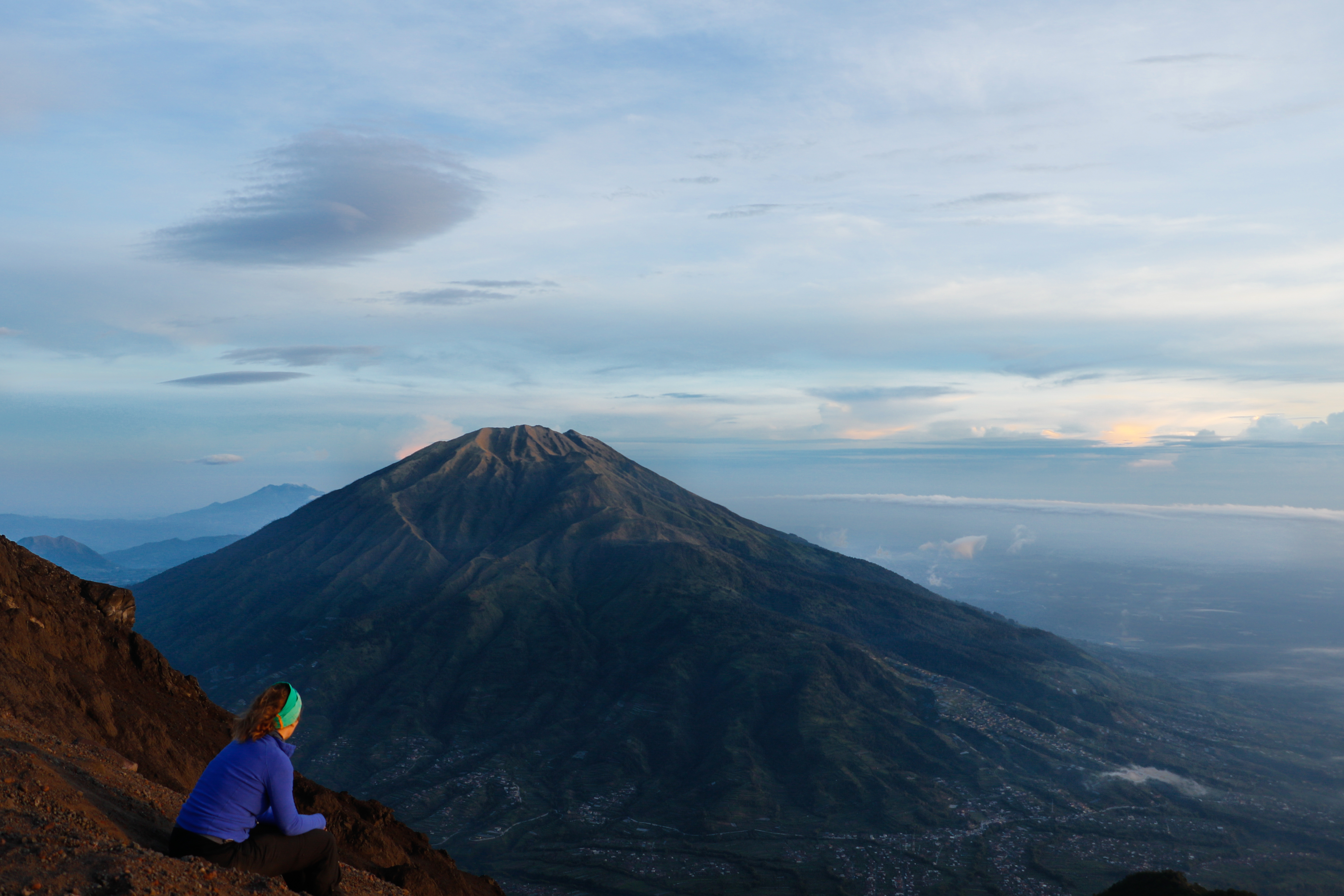  Climbing  the most active volcano of Indonesia Mount  
